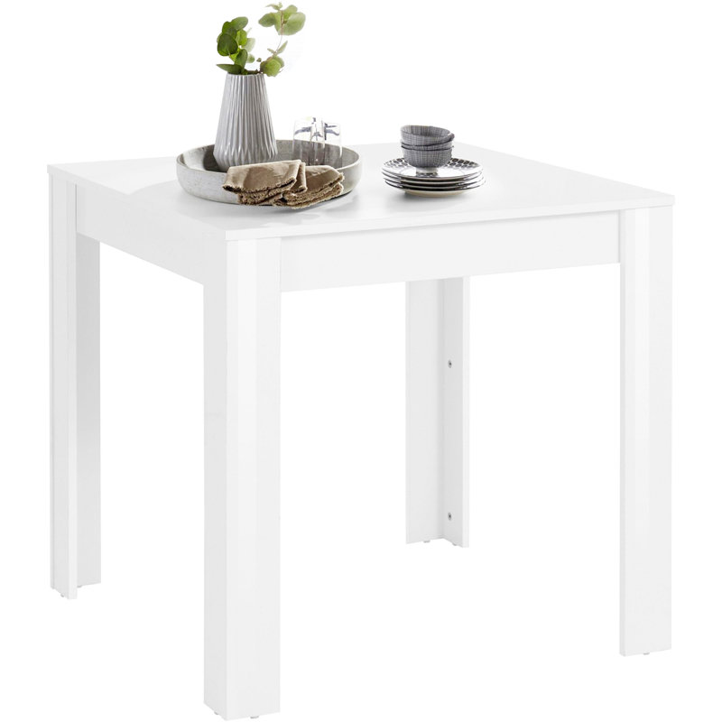 Bobbyetta Dining Table, H 75 x L 80 x W 80 cm, White