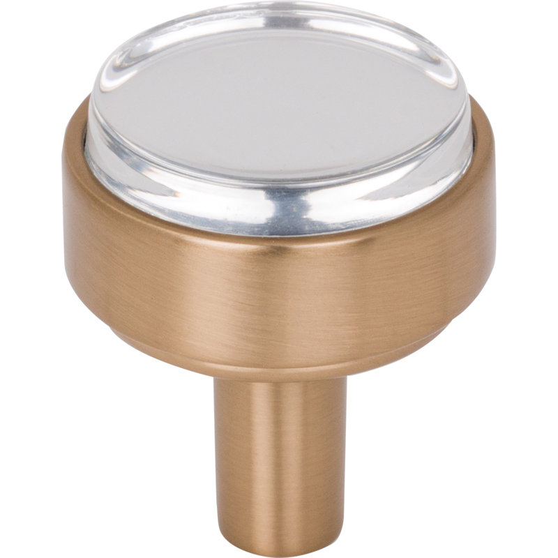 1-1/8" Diameter Satin Nickel Carmen Cabinet Knob, Satin Bronze