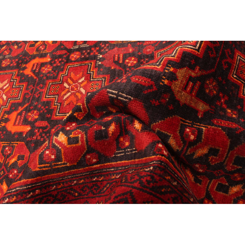 Tapis noir Teimani 2 pi 8 po x 4 pi 11 po