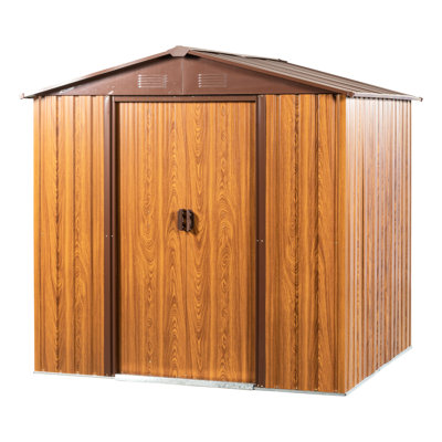 71.26 In. High Metal Shed With Galvanized Steel & Rot Design Storage Unit Insect- Coating