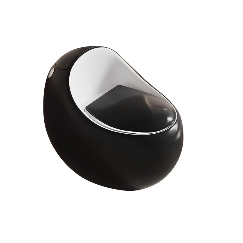 Toilette 12 po siphonique noire résistante aux odeurs pour salle de bain, Black