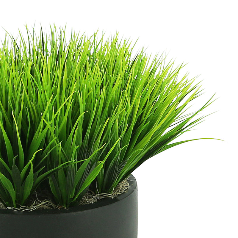 Grass Arrangement In A Round Fiberstone Planter