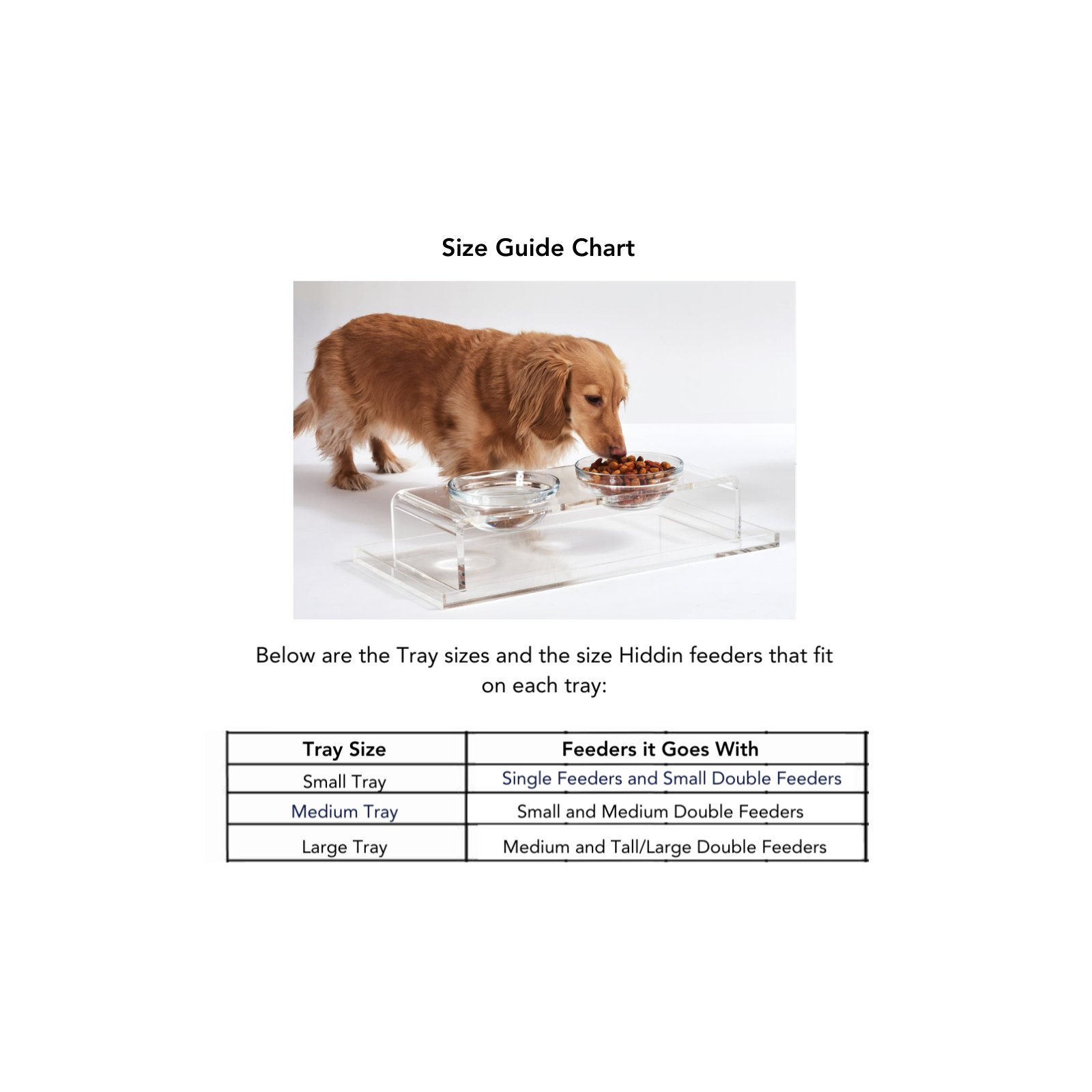 Clear Overflow Feeding Tray, Small