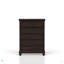Commode 5 tiroirs cerisier foncé
