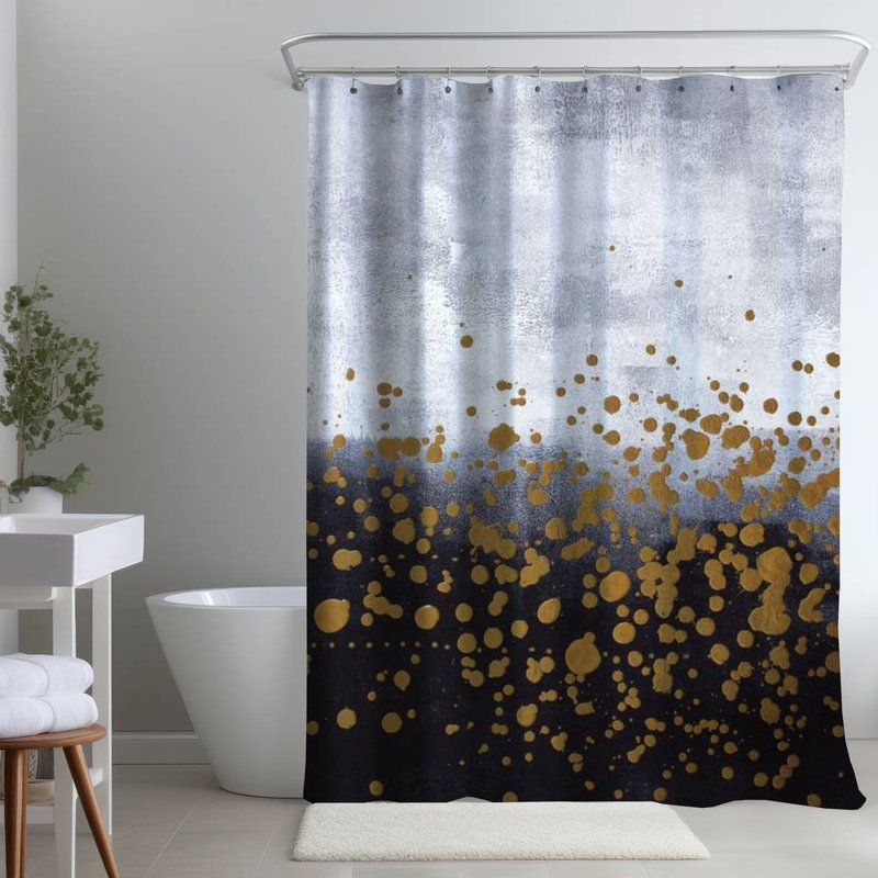 Daely – Polyester Shower Curtain, Dye Sublimation Print, 71" W × 74" L