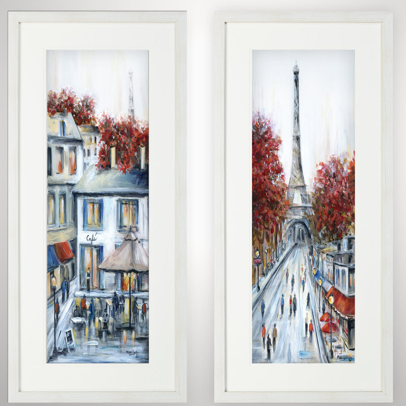 Paris " Paris Boulevard " 2 Piece Art Acrylic Print and Set