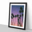 Palm Trees at Sunset in Abstract - Picture Frame Graphic Art Print-55737120-55737128