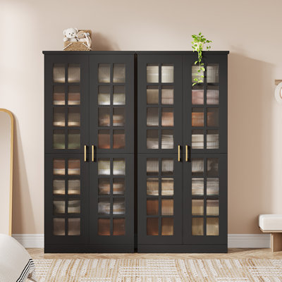 67.5" Storage Cabinet With Door & Adjustable Shelves