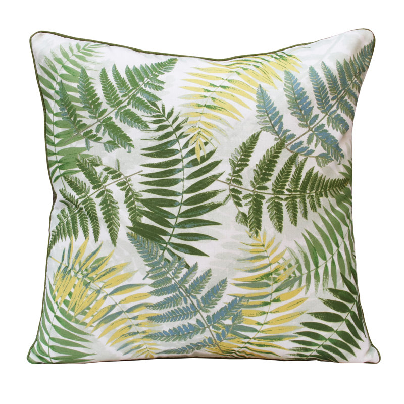 Housse de coussin carrée en mélange de polyester à paillettes florales, Housse de coussin seulement - sans coussin