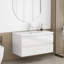 Ensemble de meuble-lavabo 36 po avec lavabo, armoire avec 2 grands tiroirs, système de fermeture en douceur, 2 grands tiroirs, conception sans poignée, assemblage facile-126528661