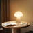 Mushroom 12.75 in. Vintage Inspired Modern LED Bedside Table Lamp with Frosted Glass Shade - Bundle Set of 2