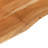 Elaenor vidaXL Dining Table, Natural Edges Tabletop with Power-Coated Steel Legs, Rustic Design Bistro Table for Dining Room, Kitchen, Solid Acacia Wood-805253605-805253603