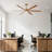 Large Solid Wood Ceiling Fan Light Kit with Remote Control-1498677171