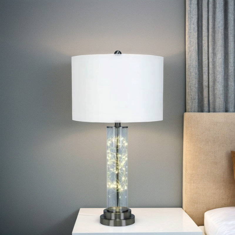 Glass Table Lamp with LED Fairy Lights