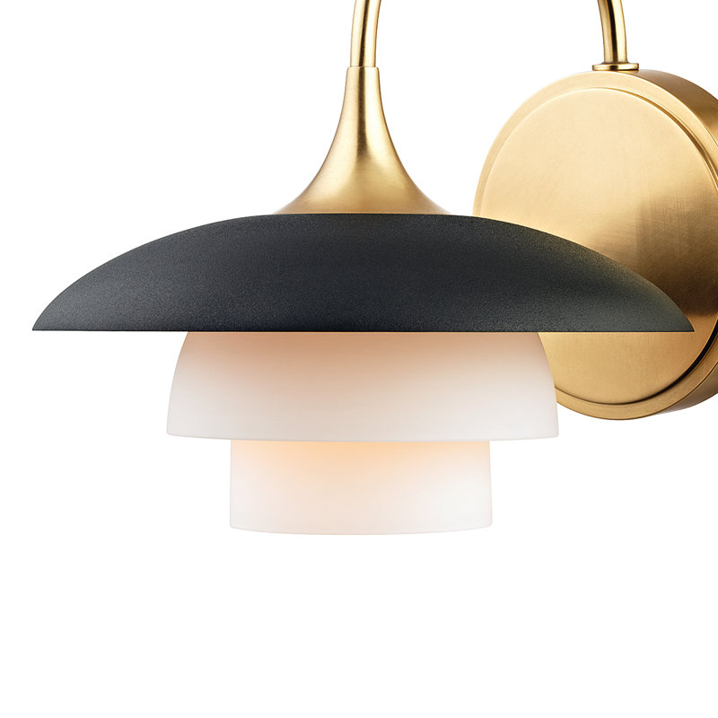 Barron 1 - Light Armed Sconce, Aged Brass