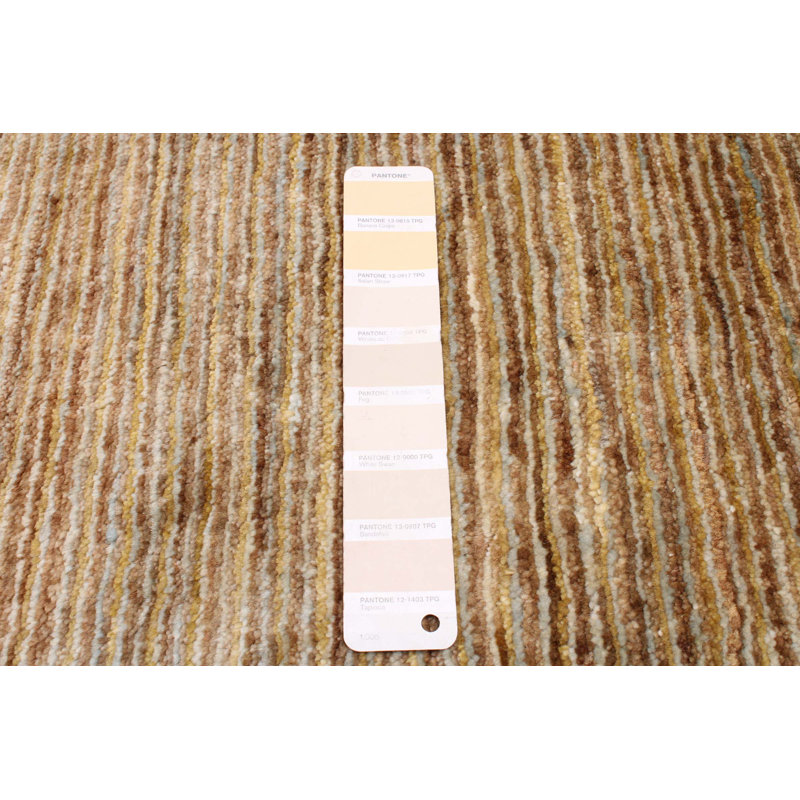 Tapis unique en laine noué à la main 5 pi 6 po x 8 pi 5 po nouvel âge Lennie
