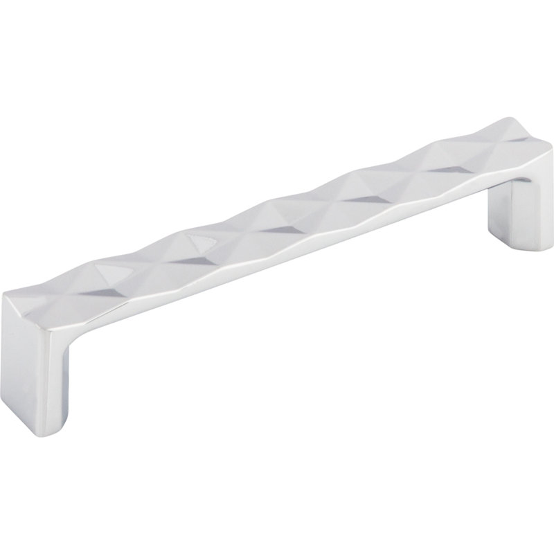 Quilted 3 3/4" Center to Center Bar pull, Polished Chrome, 5 1/16" Center to Center