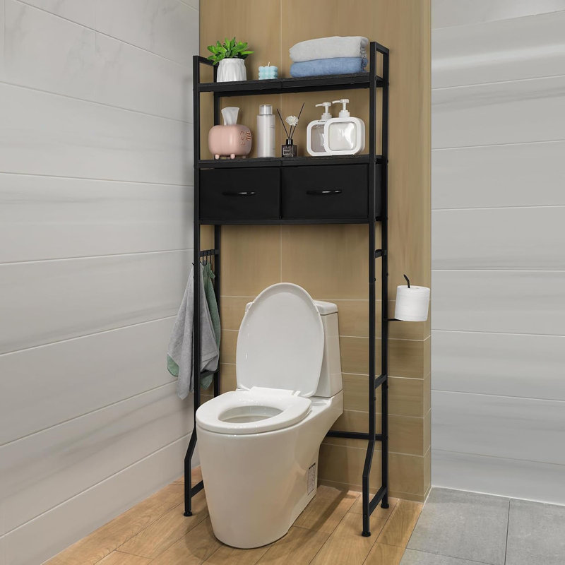 Armoire de rangement au-dessus de la toilette, Noir
