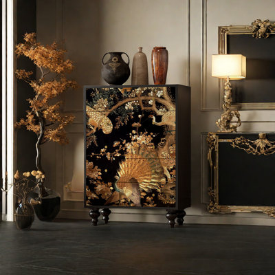 Commode d'appoint en bois massif italien