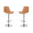 Kareema Swivel Upholstered Adjustable Height Counter Stool with Metal Frame-688602050-764305737