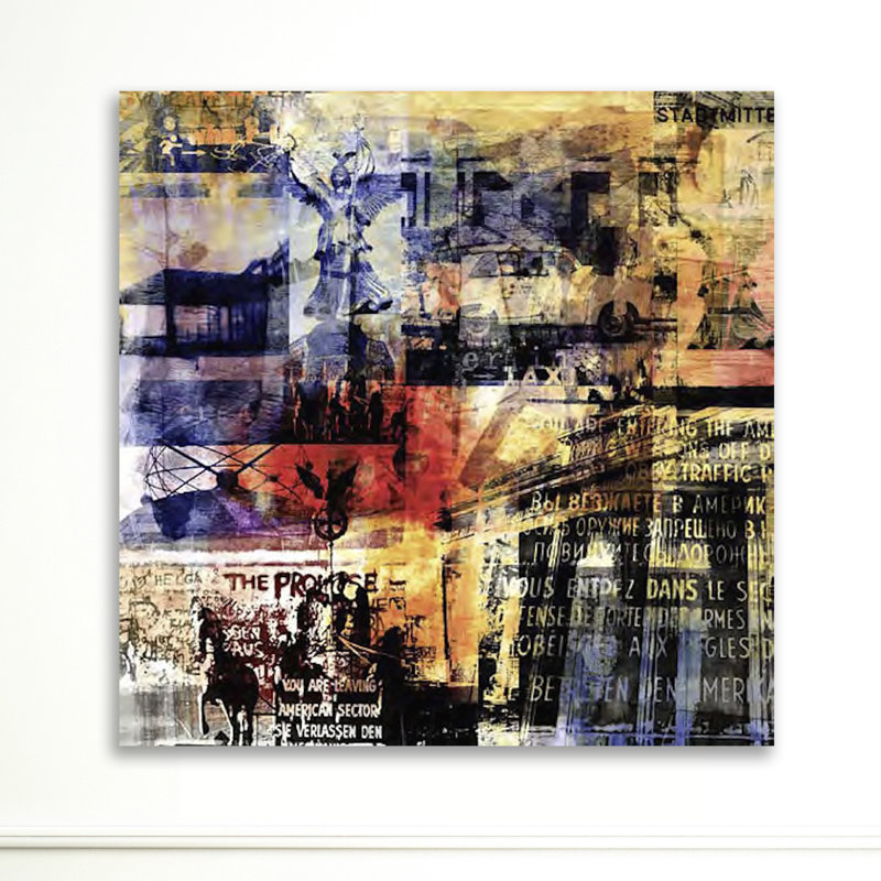 Berlin Edge I 1 Piece Wrapped Canvas Wall Art, 46cm H x 46cm W x 4cm D