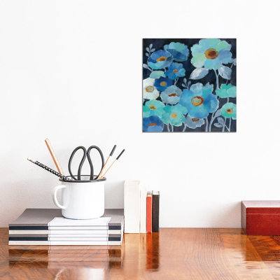 Fleurs indigo III par Silvia Vassileva - reproduction d'art