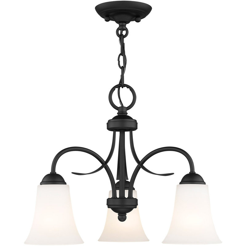 Lustre classique à 3 lumières avec abat-jour