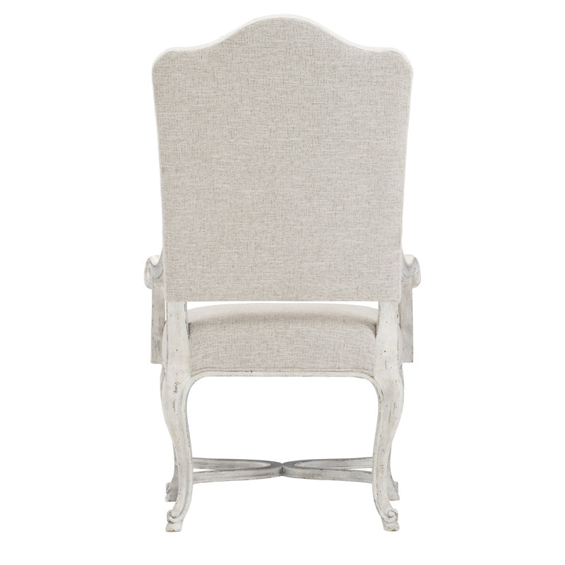 Mirabelle Cream and Gray Handcrafted Upholstered Armchair