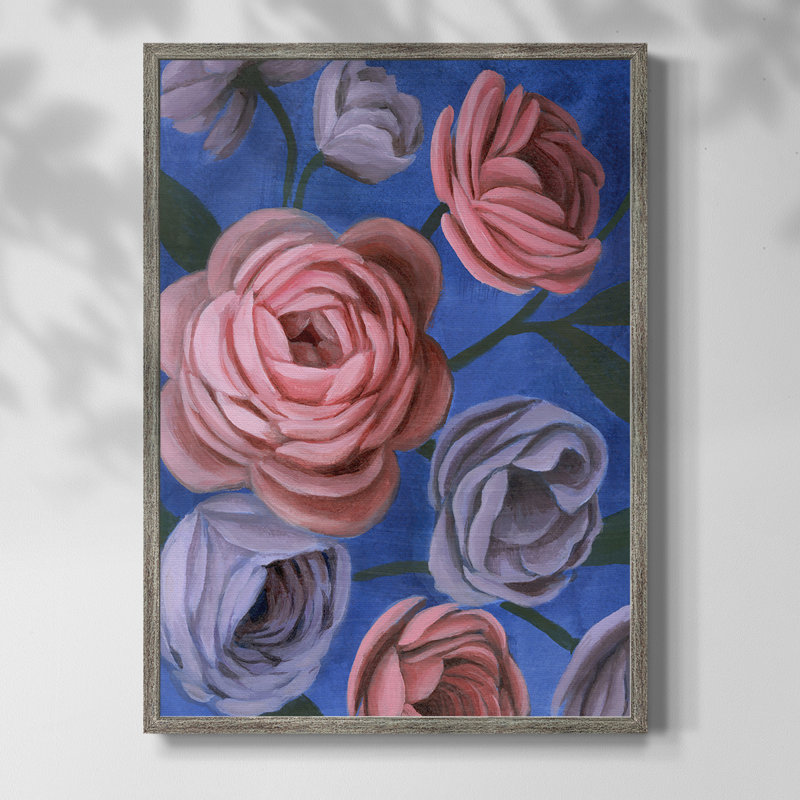 «Layered Petals II», reproduction encadrée - bois massif, H 11 po x l 9 po