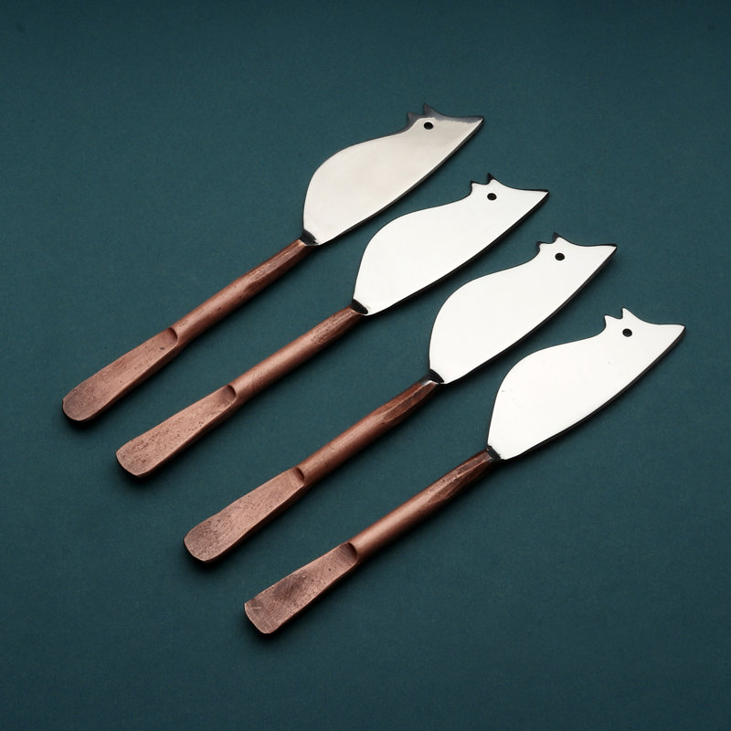 Semiye Ratoncito Cheese Knife/Spreader 4 Pc. Set