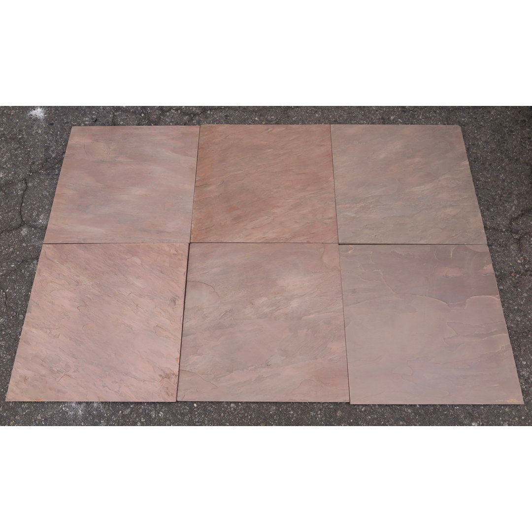Burnt Sienna 16" x 16" Slate Stone Look Wall & Floor Tile Stone & Tile Shoppe, Inc.