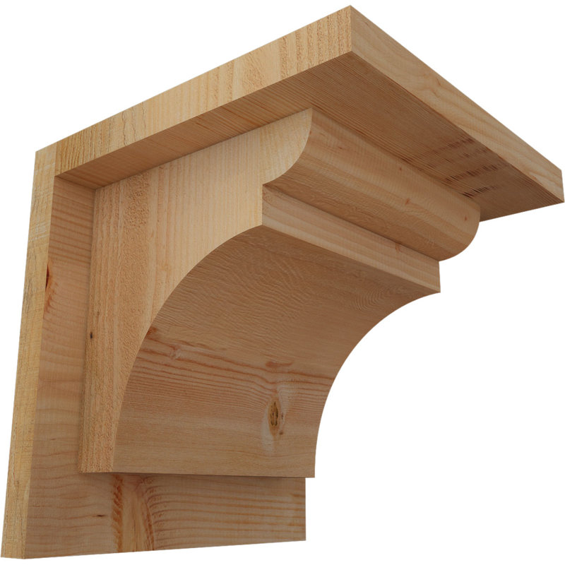Yorkshire Yorktown avec plaque arrière, H 8 po x l 8 po x P 8 po, Sapin de Douglas, Sciage brut