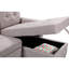 L-Shape With Storage Chaise, Sleeper And Charging Ports 84" Reversible Sectional, Grey, Seat & Back