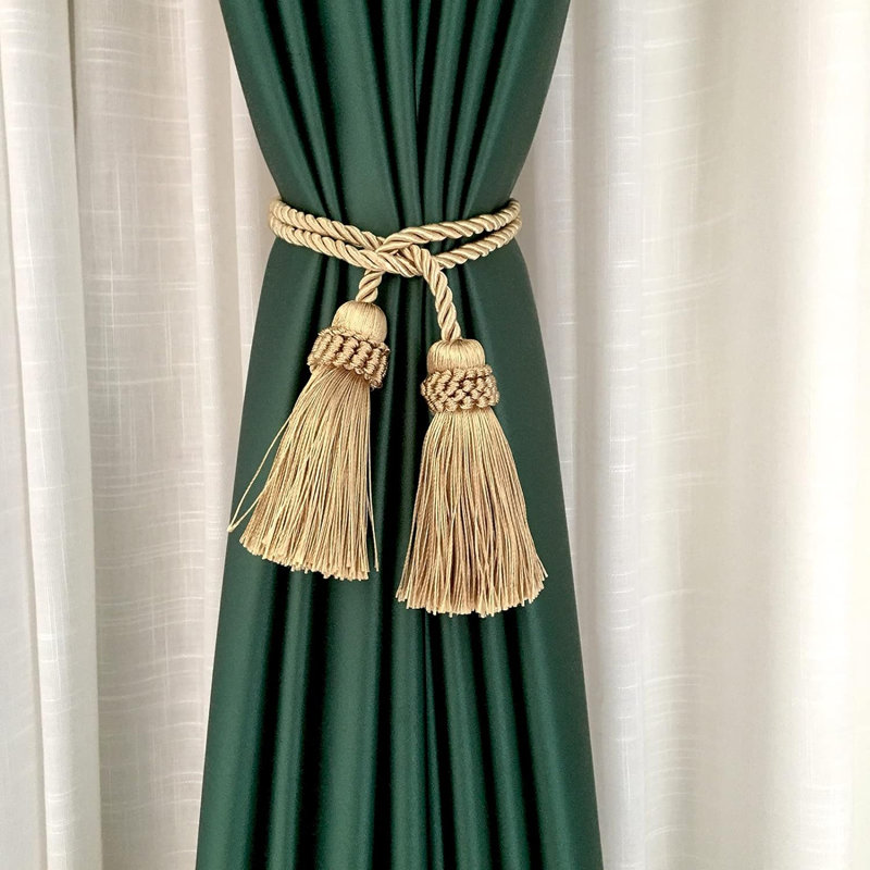 Tassel Curtain Tiebacks 2 Pack, Brown