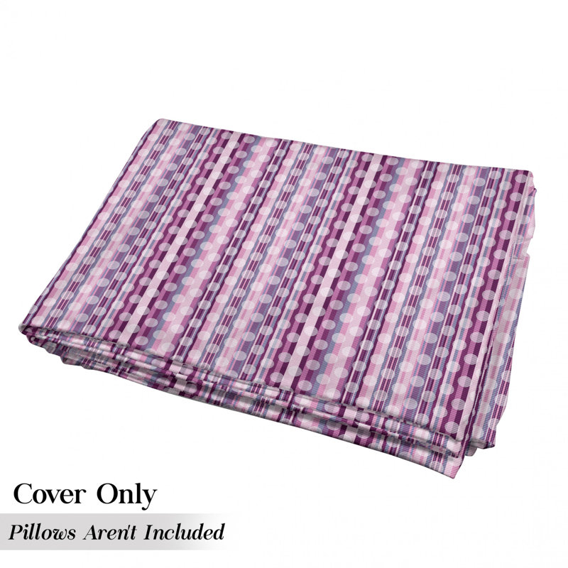 Housse de coussin d'extérieur Lignes avec cercles ronds, H 2 po x l 27 po x P 88 po