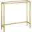 29.5" Narrow Console Table With Tempered Glass Top, Modern Sofa Table For Living Room, Entryway, Foyer, Hallway, Bedroom - Gold Finish GD07XG01