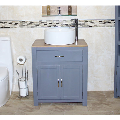 Leslie 700mm Single Bathroom Vanity with Vessel Ceramic Basin
