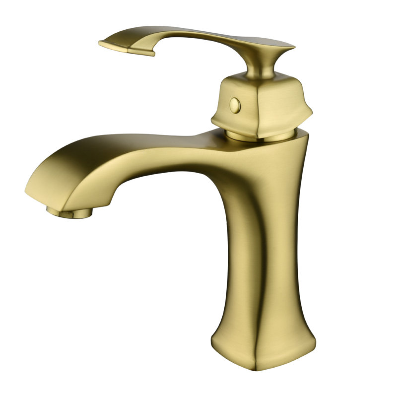 Single-Hole Single-handle Bathroom Faucet, Brushed Gold