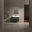 Meuble-lavabo autoportant avec lavabo en résine