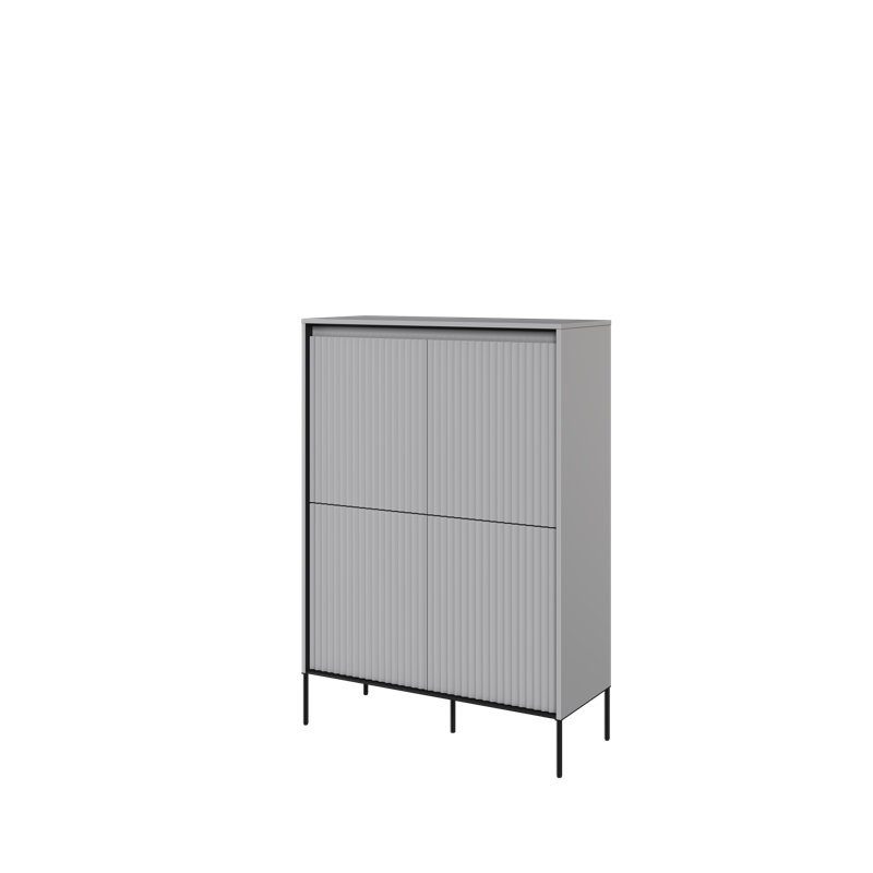 Alsha 98cm Sideboard, Light Grey/Black