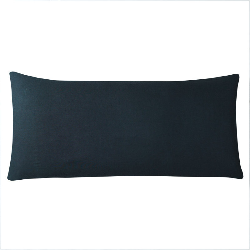 Solid Color Linen Viscose Blend Luxury Sham, King, Blue