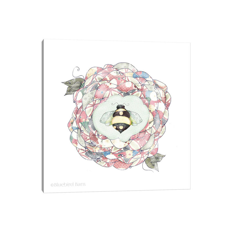 Whimsical Bumblebee by Bluebird Barn - Wrapped Canvas Painting, 30.48 cm H x 30.48 cm W