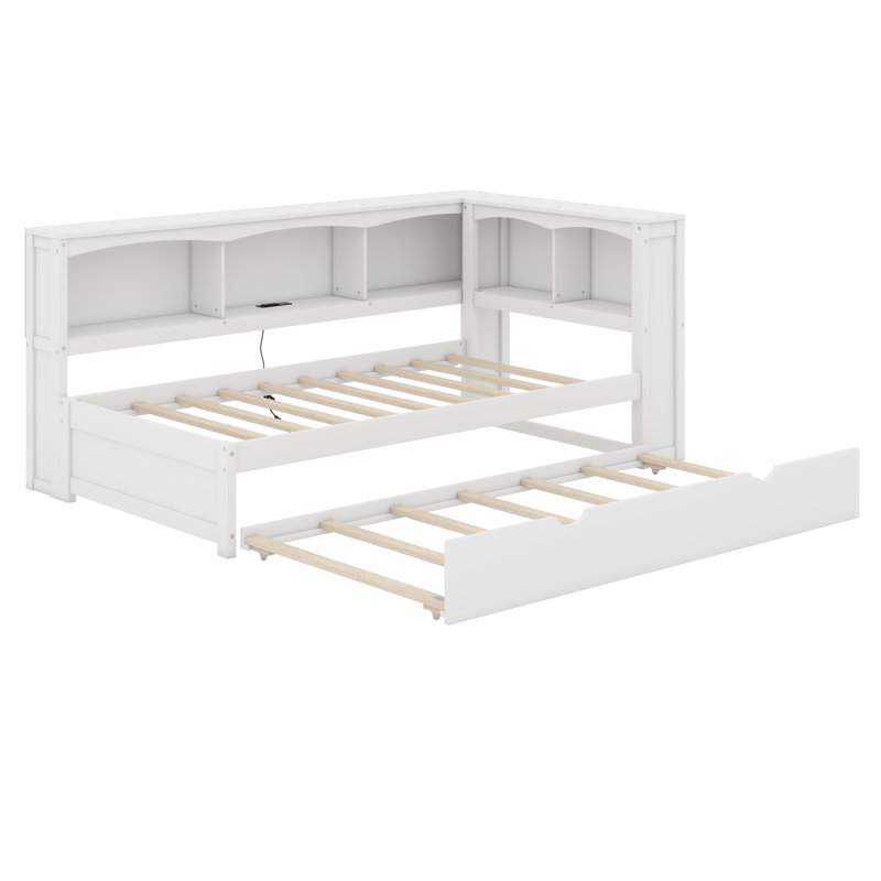 Lit de rangement Brosine, Blanc