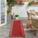 Argentino Abstract Machine Woven Chenille Indoor/Outdoor Area Rug in Red