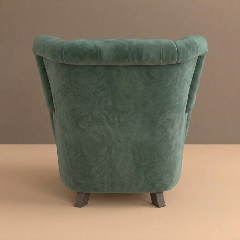 Stout Chair by River and Bord, Cane Silver Sage Velvet