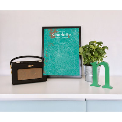 Charlotte City Map - No Frame Print