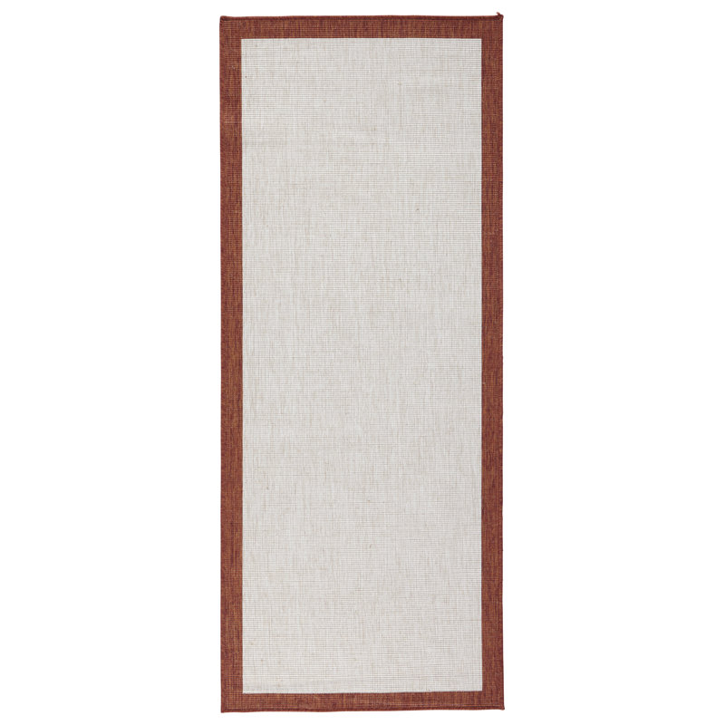 Panama Flatweave Orange/Cream Rug, Runner 80 x 350 cm