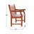 Delanie Solid Wood Outdoor Dining Armchair
