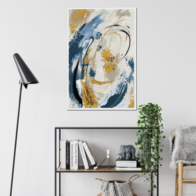 Blue Yellow Abstract - Painting