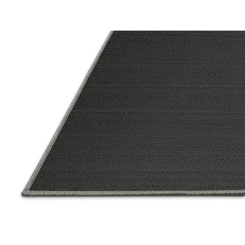 Machine Washable Solid Brown Area Rug, Square 4'